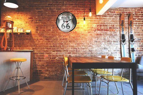Reloj de pared sobre disco de vinilo Route 66 - Imagen 3