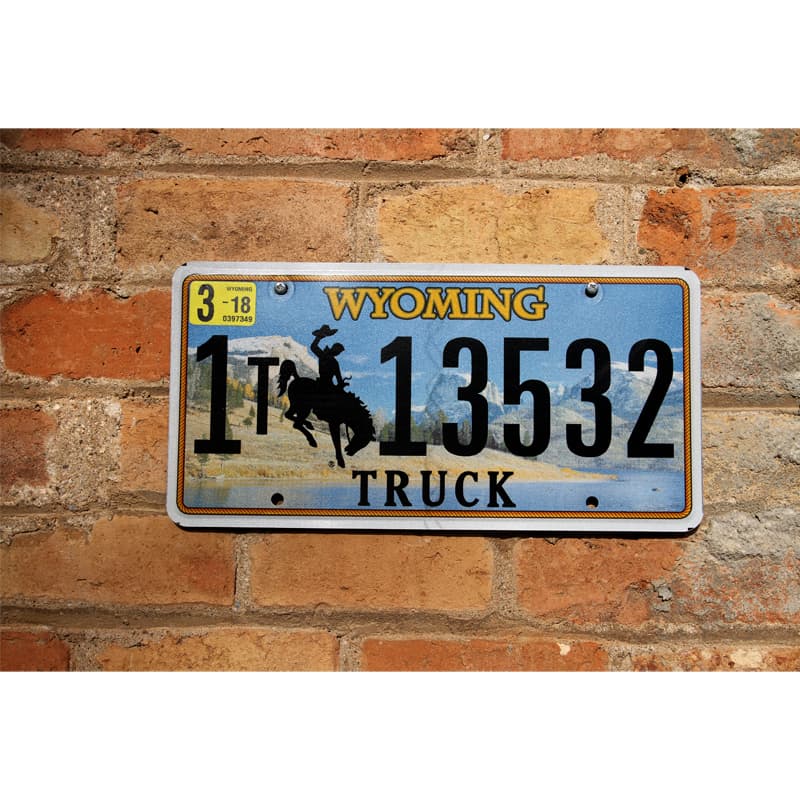Matrículas Americanas Wyoming Truck