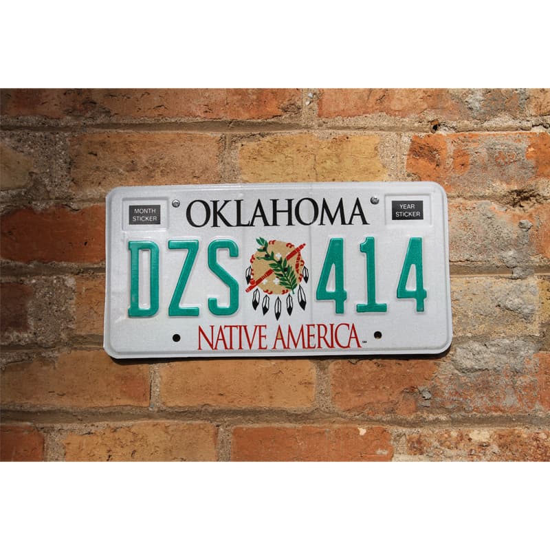 Matrículas Americanas Oklahoma Native