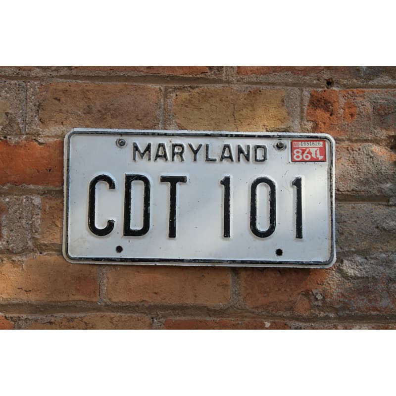 Matrículas Americanas Maryland Año 1981-1986