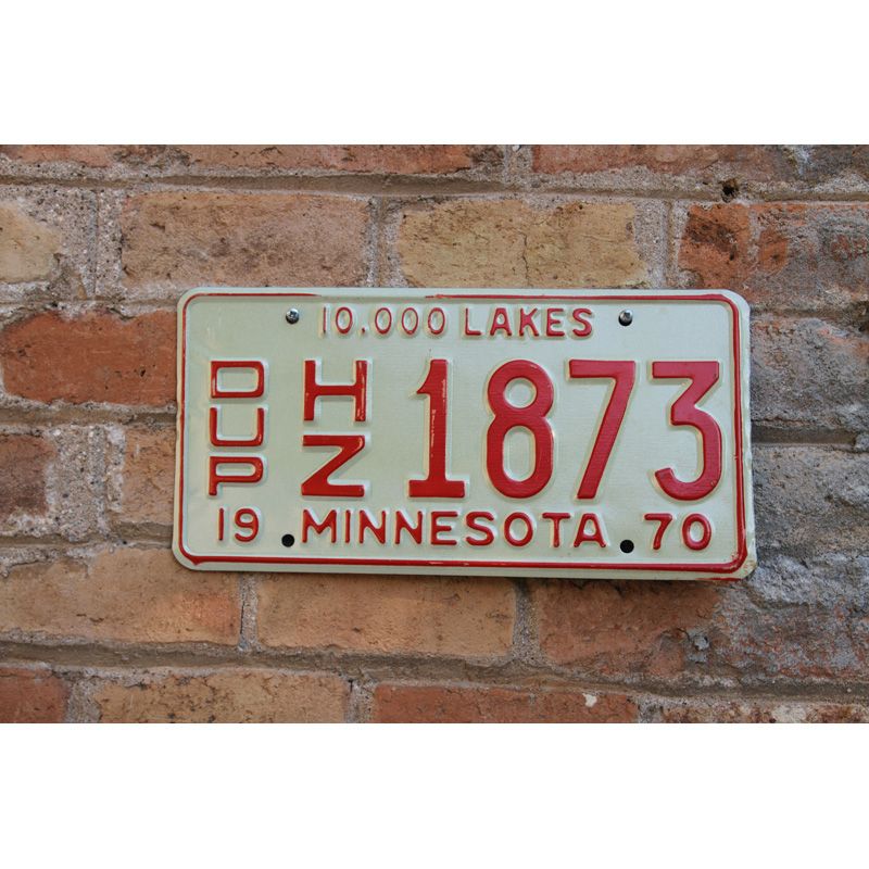 Matrículas Americanas Minnesota Año 1970