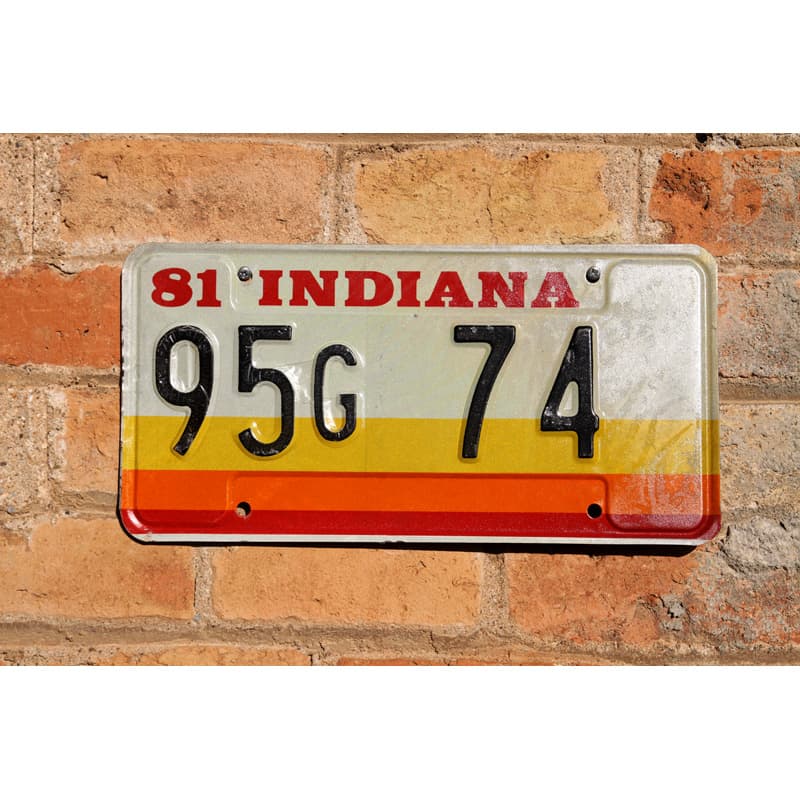 Matrículas Americanas Indiana Año 1981