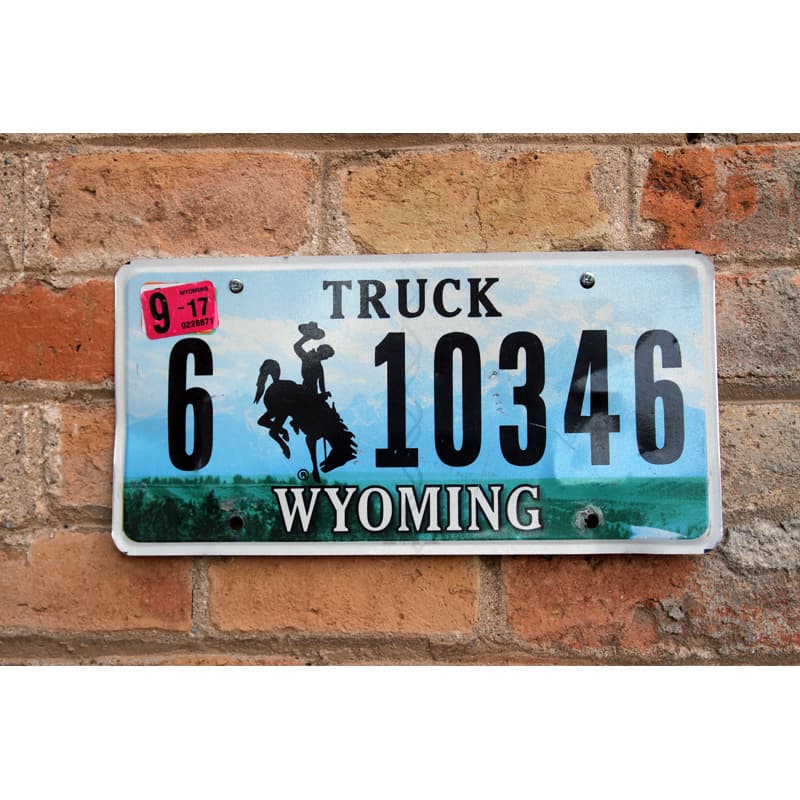 Matrículas Americanas Wyoming Truck