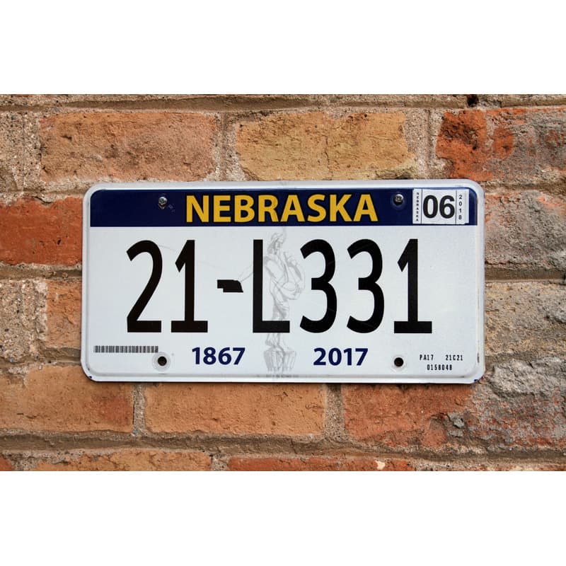 Matrículas Americanas Nebraska 1867-2017