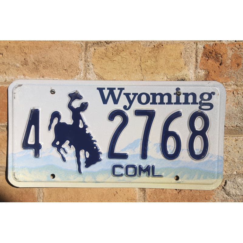Matrículas Americanas Wyoming Comercial Año 1992 - 1999