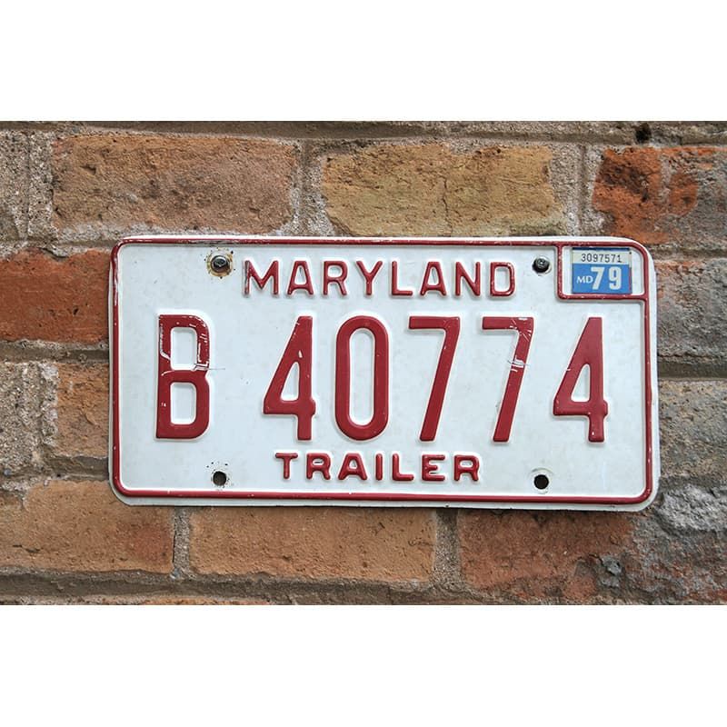 Matrículas Americanas Maryland Trailer
