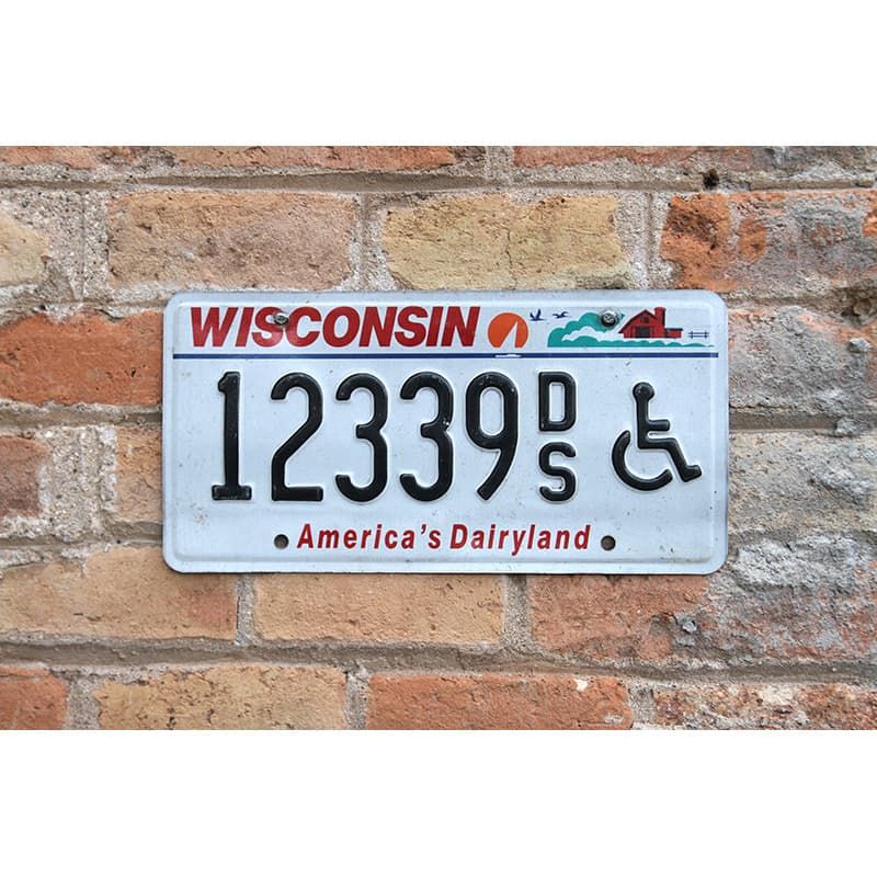 Matrículas Americanas Wisconsin Disabled