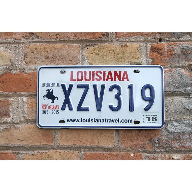 Matrículas Americanas Louisiana Bicentennial 1815 - 2015