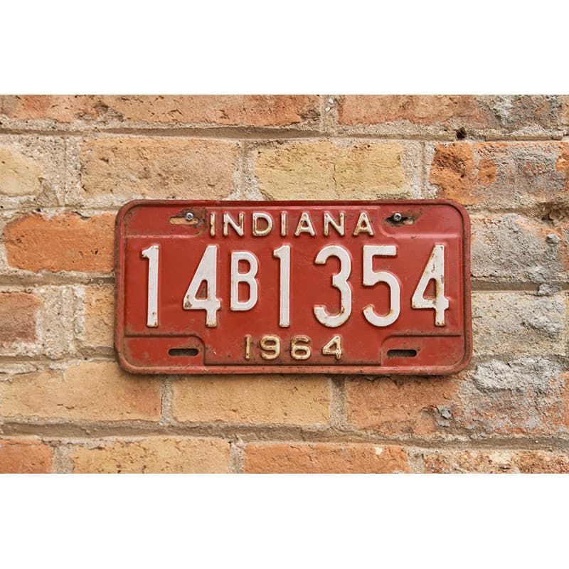 Matrículas Americanas Indiana 1964