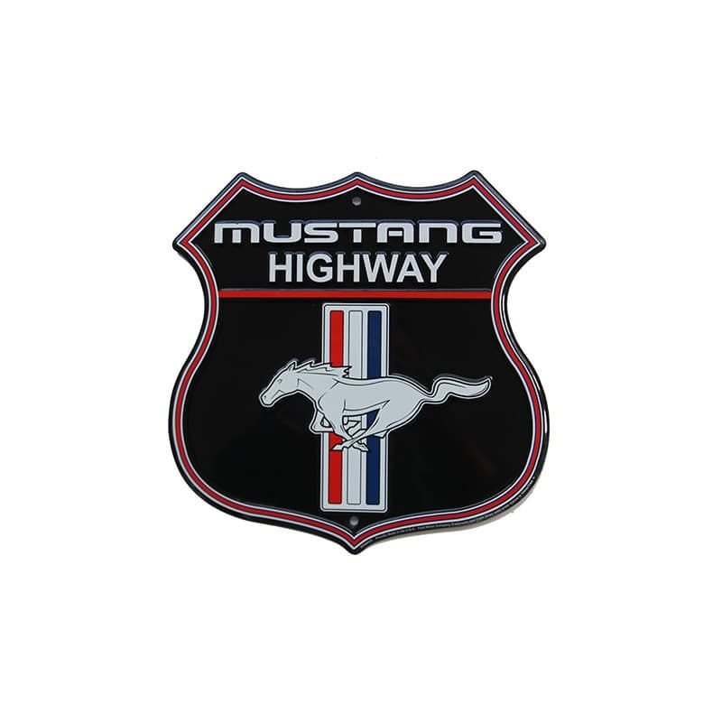 Placa Decorativa Escudo Mustang Highway