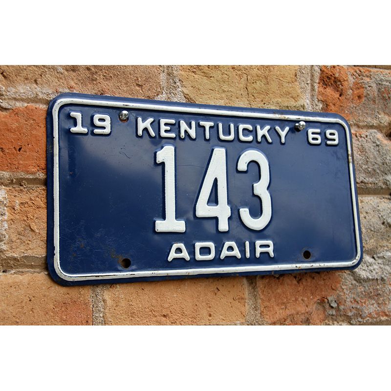 Matrículas Americanas Kentucky Año 1969 - Imagen 2