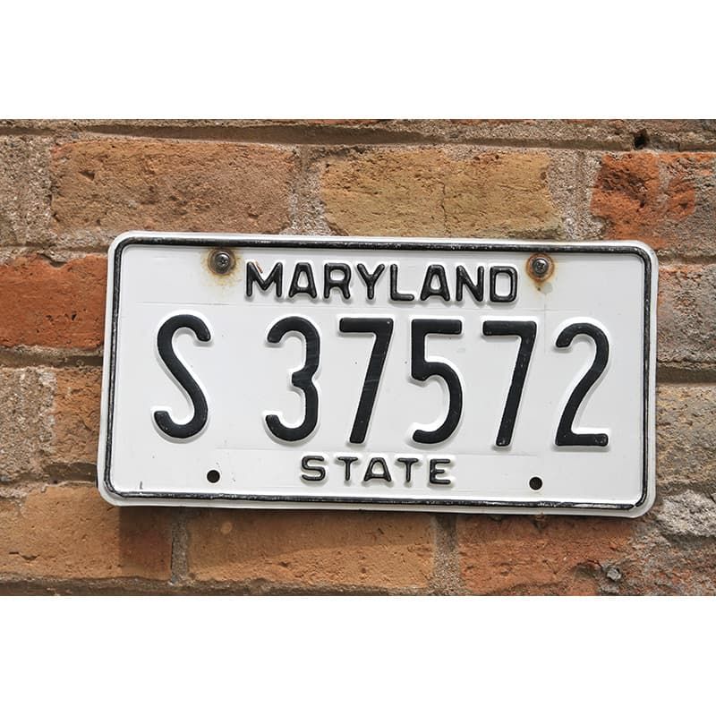 Matrículas Americanas Maryland State Año 1981-1986