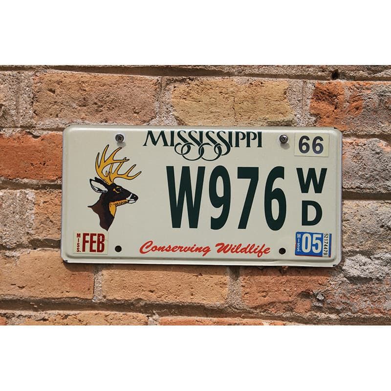 Matrículas Americanas Mississippi Conserving Wildlife