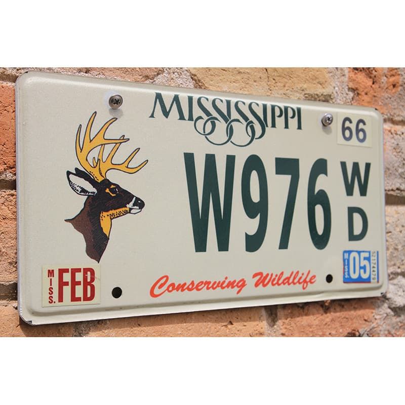 Matrículas Americanas Mississippi Conserving Wildlife - Imagen 2