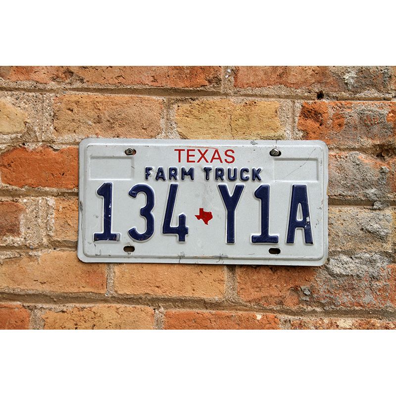 Matrículas Americanas Texas Farm Truck Relieve