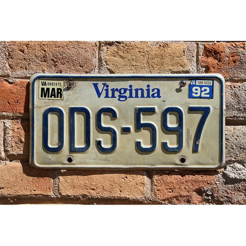 Matrículas Americanas Virginia Año 1980