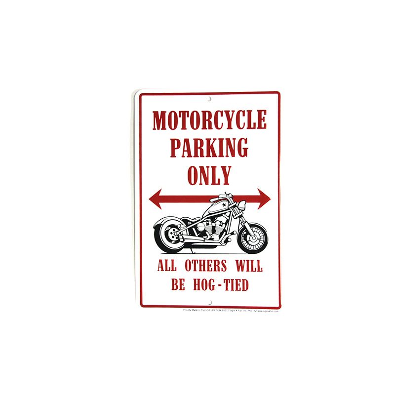 Placa Decorativa Motorcycle Parking Only