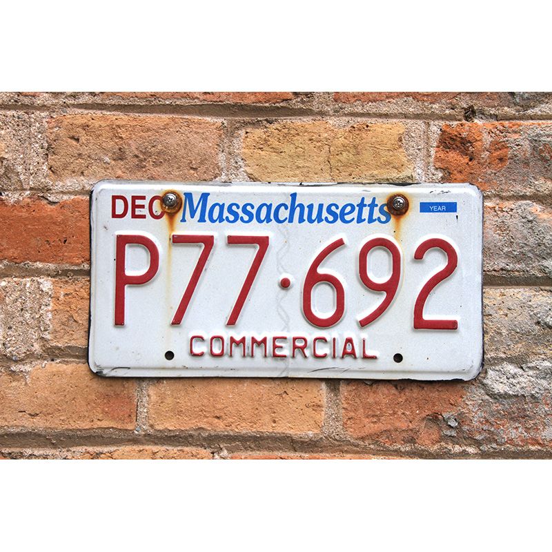 Matrículas Americanas Massachusetts Commercial