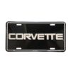 Placa de Matricula Decorativa Corvette Black