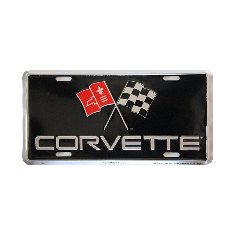 Placa de Matricula Decorativa Corvette Emblema C3