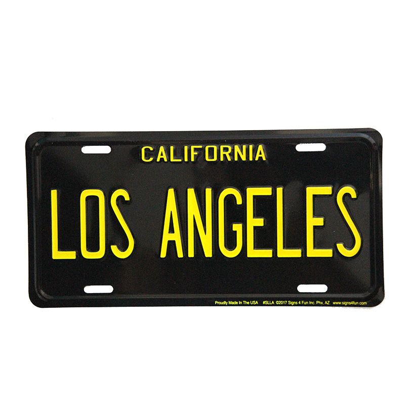 Placa de Matricula Decorativa California Los Angeles