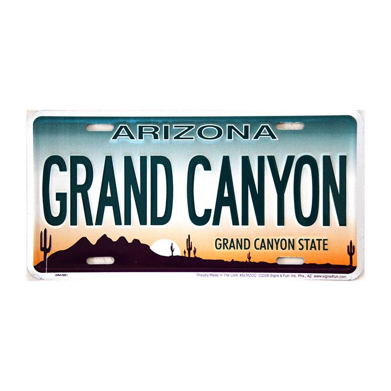 Placa de Matricula Decorativa Arizona Grand Canyon