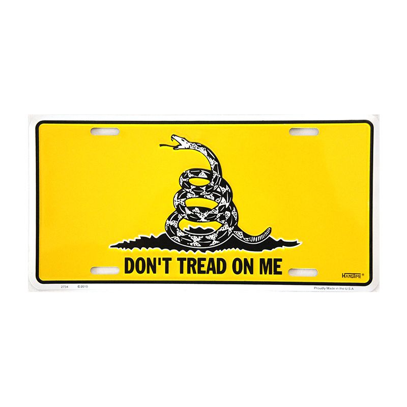 Placa de Matricula Decorativa Don't Tread on me