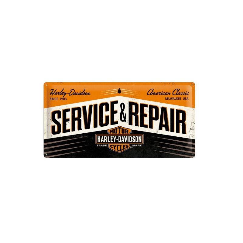 Placa decorativa Harley Davidson Service 25x50 cm