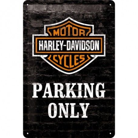 Placa decorativa Harley Davidson Parking Only 20x30 cm