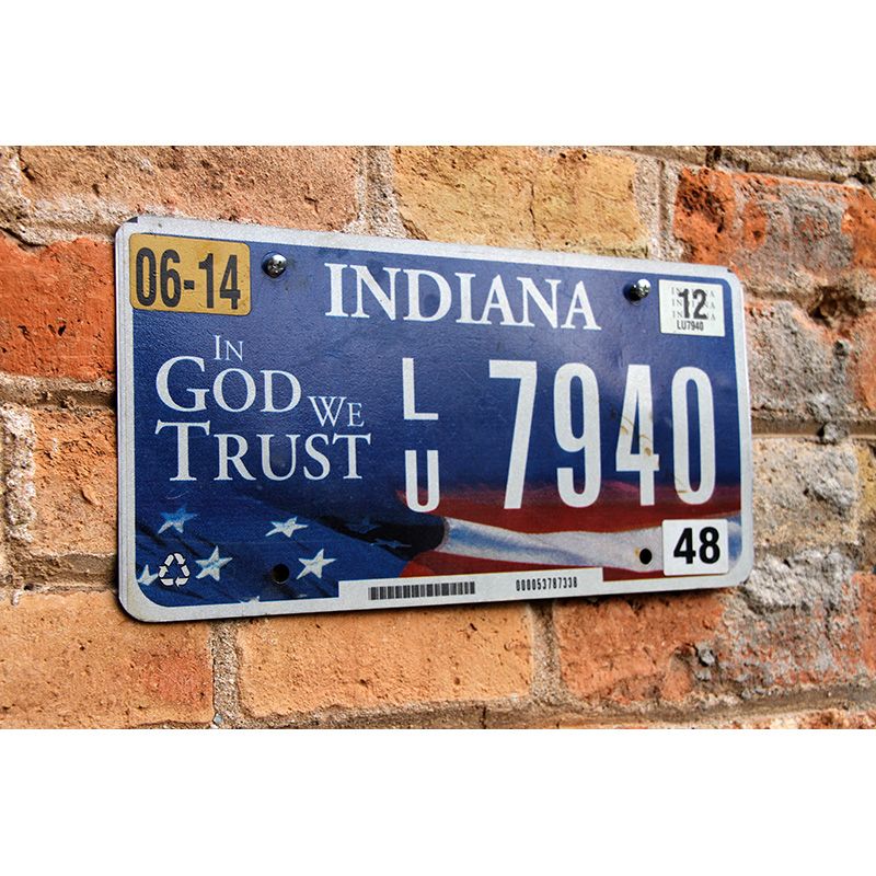 Matrículas Americanas Indiana American Flag - Imagen 2