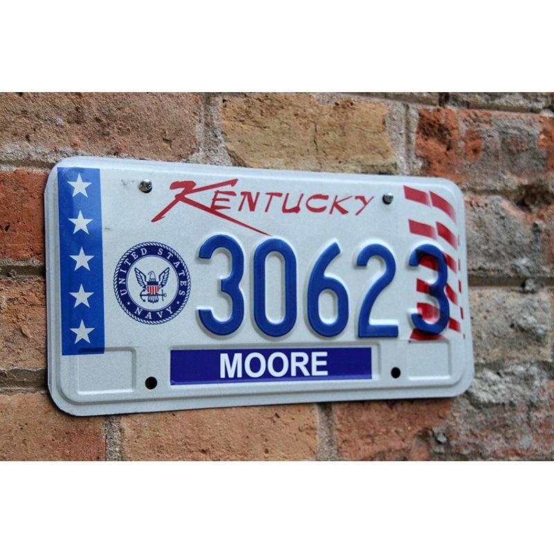 Matrículas Americanas Kentucky Navy - Imagen 2