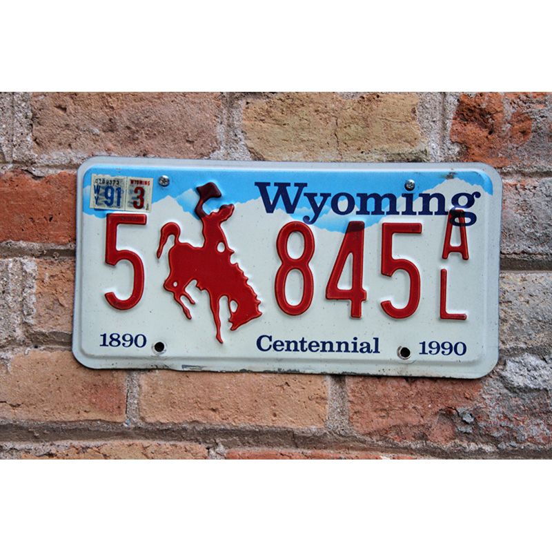 Matrículas Americanas Wyoming Centennial
