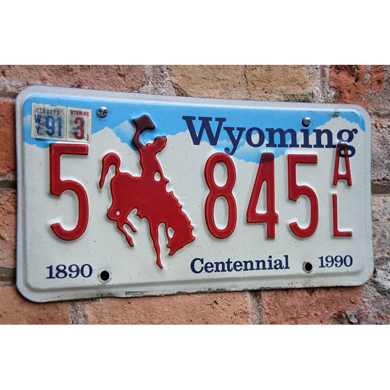 Matrículas Americanas Wyoming Centennial - Imagen 2
