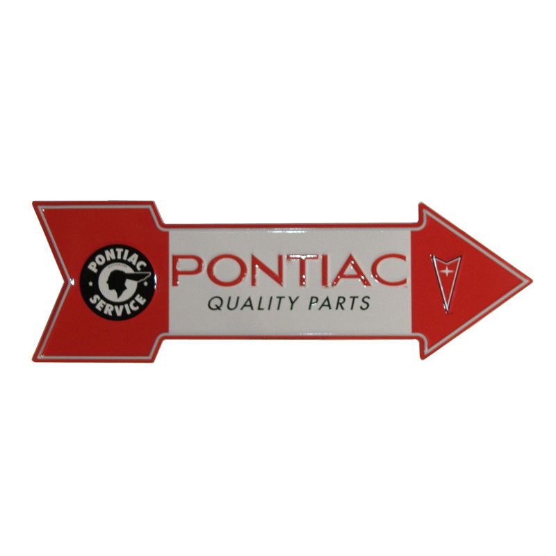 Placa Decorativa Pontiac Quality Parts Flecha