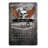 Placa decorativa Calendario Old School Biker