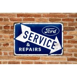 Placa decorativa de metal Ford Service 20x30 cm - Imagen 2