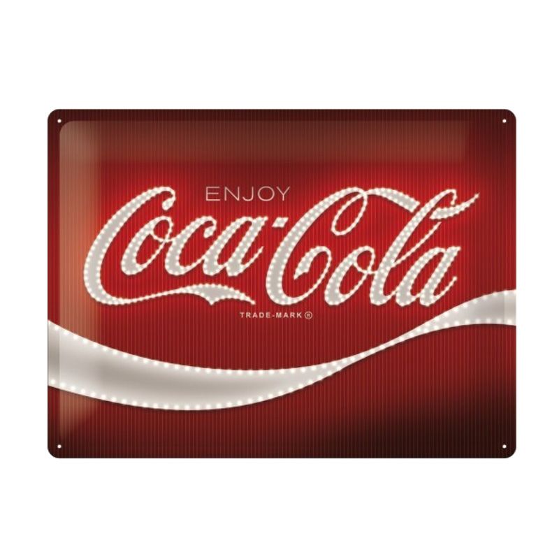 Placa decorativa Coca-Cola Logo Trade Mark 30x40 cm
