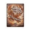 Placa decorativa Harley Davidson Born to Ride Ride to Live 30x40 cm