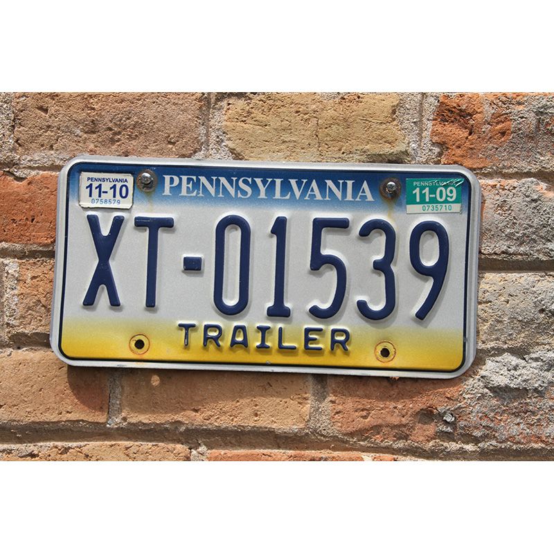 Matrículas Americanas Pennsylvania Trailer