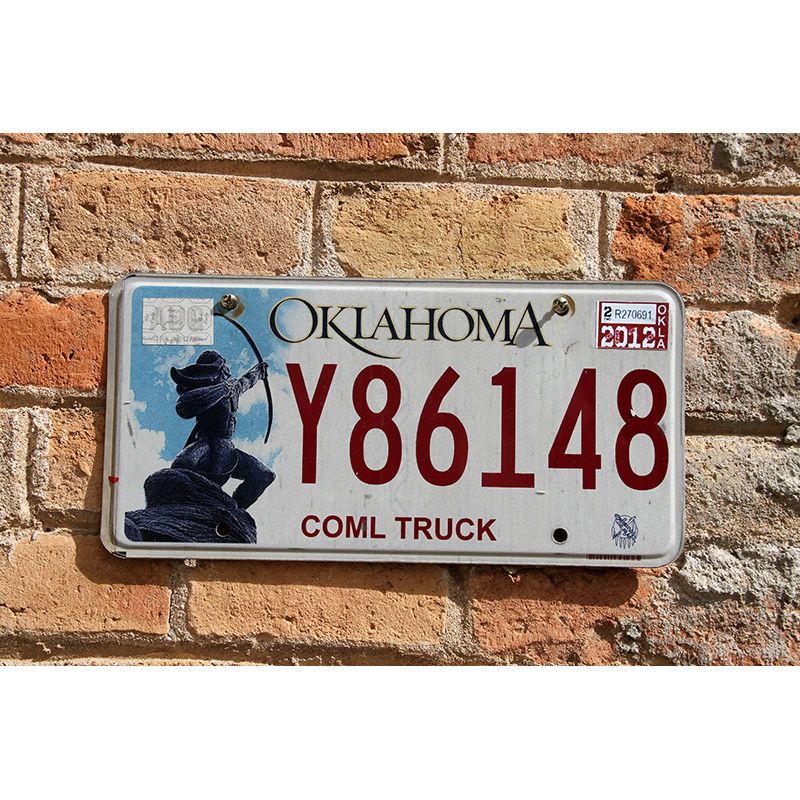 Matrículas Americanas Oklahoma Native America Truck
