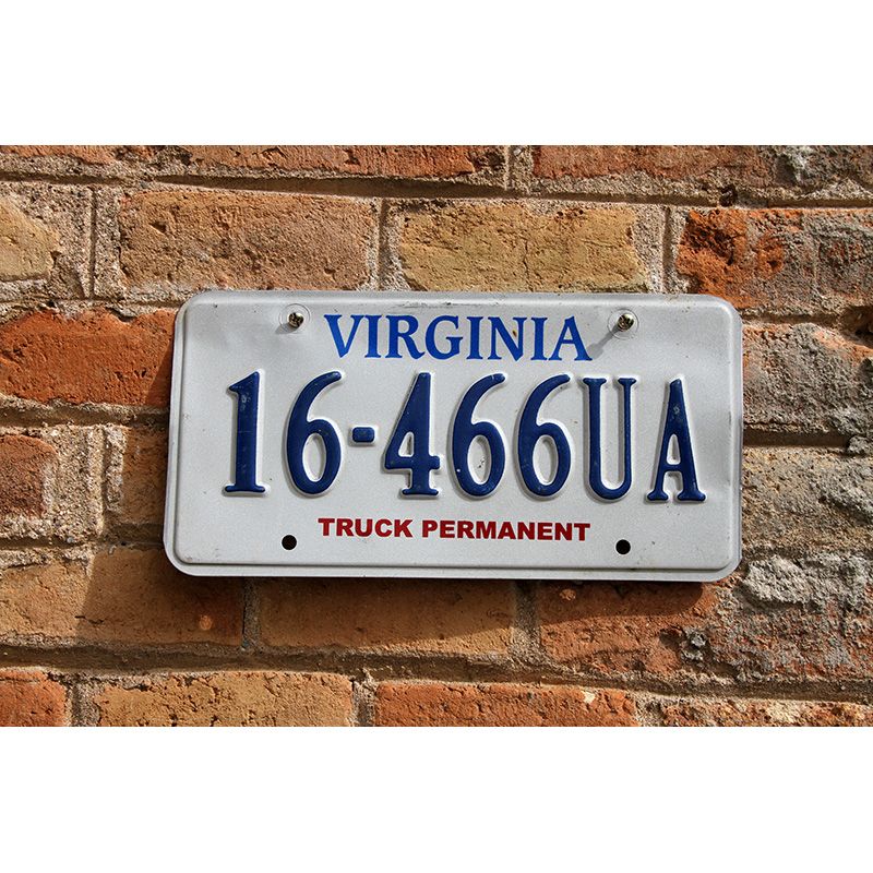 Matrículas Americanas Virginia Truck Permanent