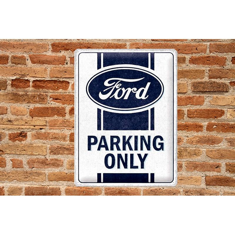 Placa decorativa de metal Ford Parking Only - Imagen 2