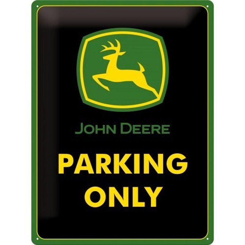Placa decorativa John Deere Original Parking Only 30x40 cm