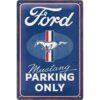 Placa decorativa de metal Ford Mustang Parking Only Blue 20x30 cm
