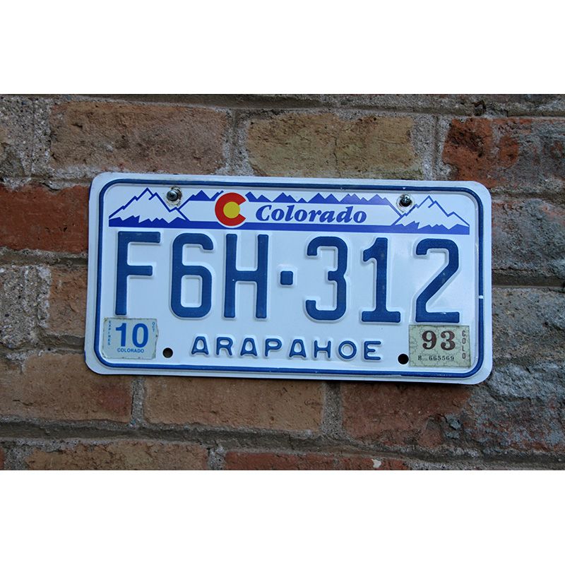 Matrículas Americanas Colorado Año 1993