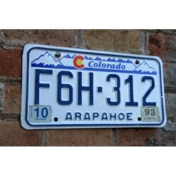 Matrículas Americanas Colorado Año 1993 - Imagen 2