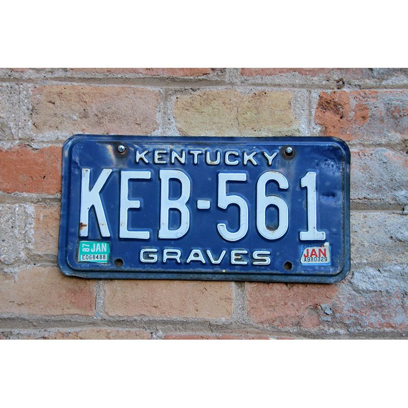 Matrículas Americanas Kentucky Año 1987