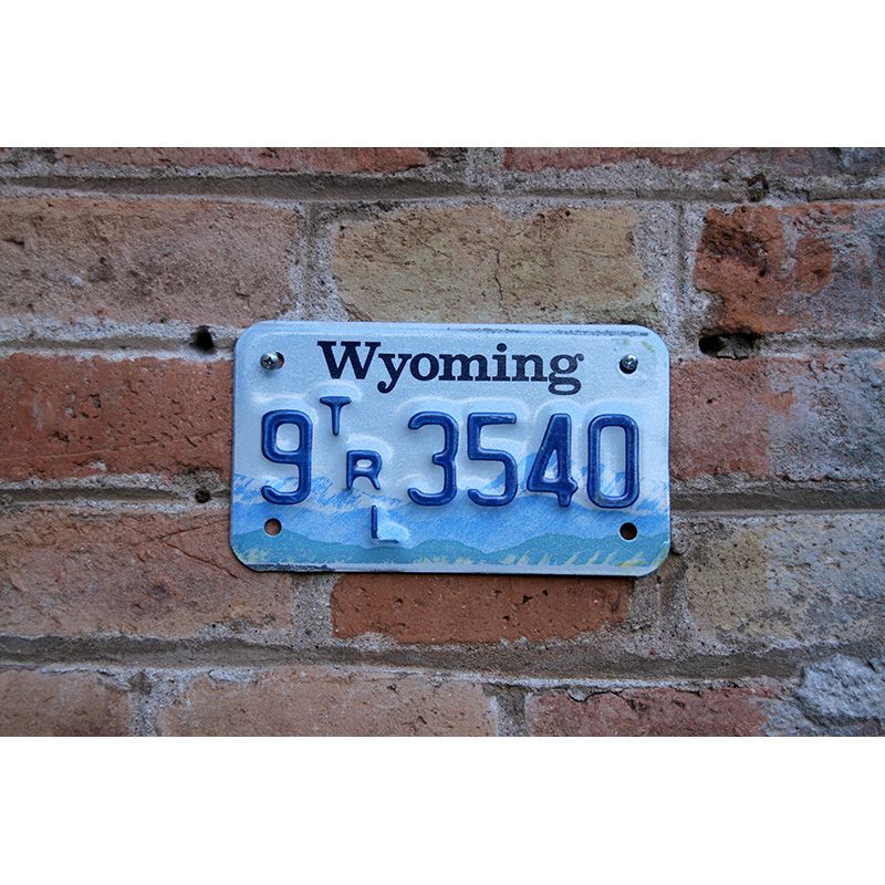 Matrículas Americanas Wyoming Moto