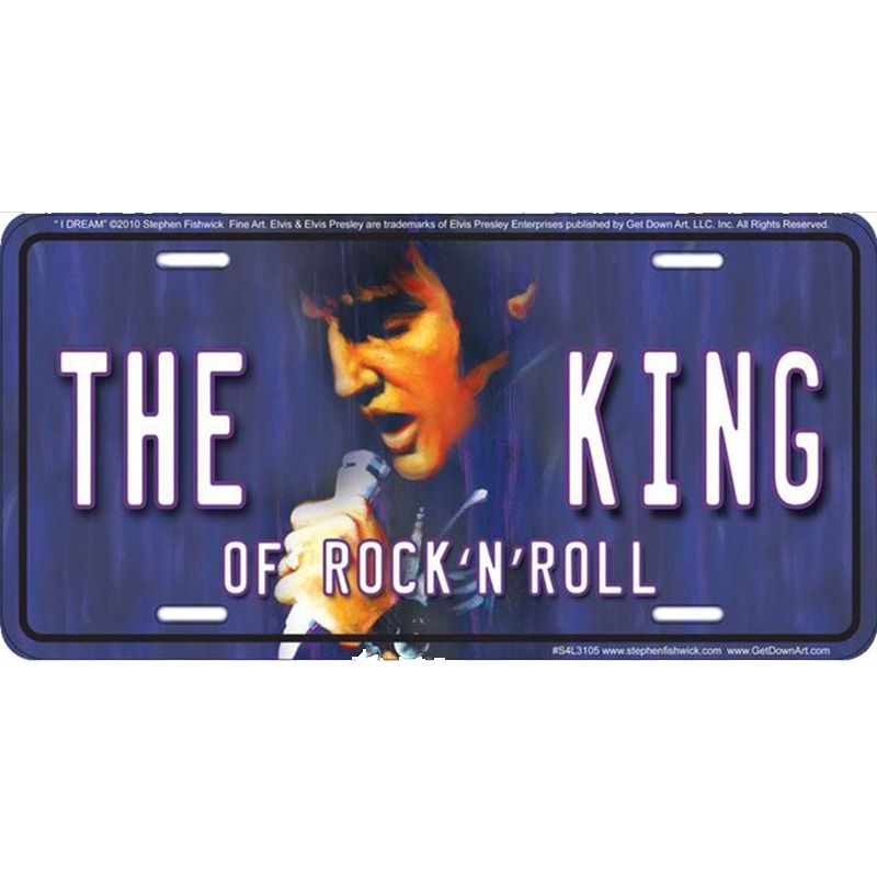 Placa de Matricula Decorativa The King Elvis