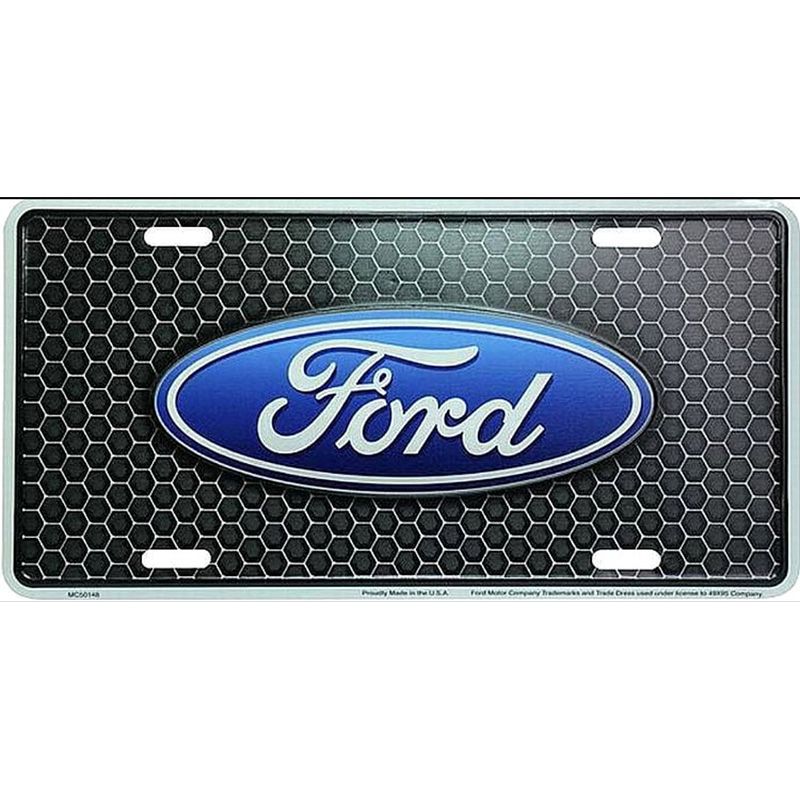 Placa de Matricula Decorativa Emblema Ford Mosaico